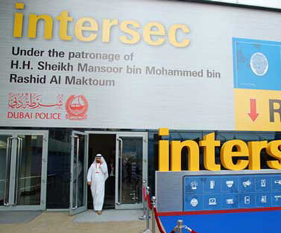Febex sales representatives at the Dubai Safety and Security Exhibition (Intersec)